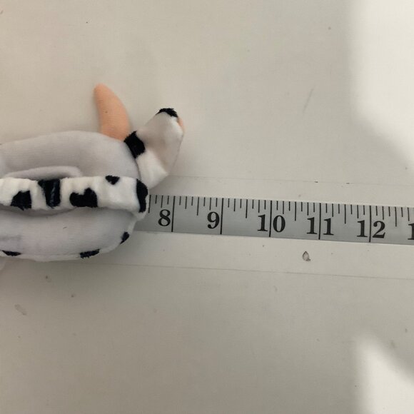 Child's Cow Print Plush Animal Sleep Mask Costume Halloween Elastic Strap - Picture 3 of 3